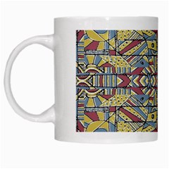 Multicolor Abstract White Mugs by dflcprintsclothing