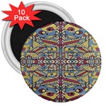 Multicolor Abstract 3  Magnets (10 pack)  Front