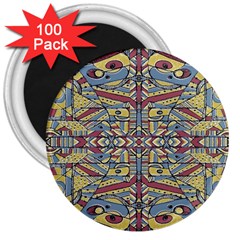 Multicolor Abstract 3  Magnets (100 Pack)