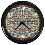 Multicolor Abstract Wall Clocks (Black) Front