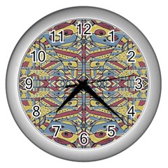 Multicolor Abstract Wall Clocks (silver) 