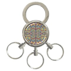 Multicolor Abstract 3-ring Key Chains