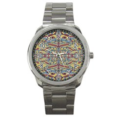 Multicolor Abstract Sport Metal Watch