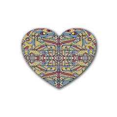 Multicolor Abstract Rubber Coaster (heart) 