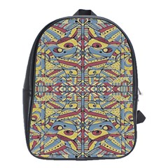 Multicolor Abstract School Bags(large) 