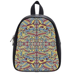 Multicolor Abstract School Bags (small) 