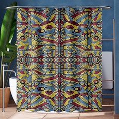 Multicolor Abstract Shower Curtain 60  X 72  (medium) 