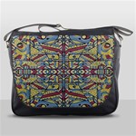 Multicolor Abstract Messenger Bags Front