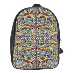 Multicolor Abstract School Bags (xl) 