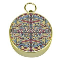 Multicolor Abstract Gold Compasses