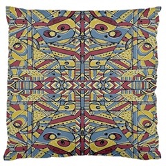 Multicolor Abstract Large Flano Cushion Case (one Side)