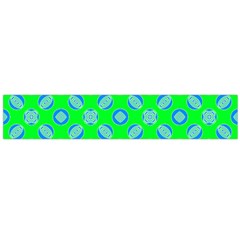 Mod Blue Circles On Bright Green Flano Scarf (large)