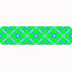 Mod Blue Circles On Bright Green Large Bar Mats