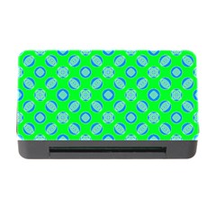 Mod Blue Circles On Bright Green Memory Card Reader With Cf by BrightVibesDesign