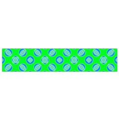 Mod Blue Circles On Bright Green Flano Scarf (small) 