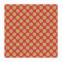 Mod Yellow Circles On Orange Medium Glasses Cloth