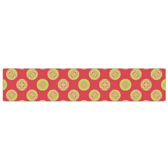 Mod Yellow Circles On Orange Flano Scarf (Small)