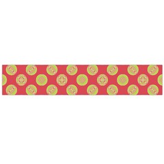 Mod Yellow Circles On Orange Flano Scarf (Large)