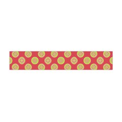 Mod Yellow Circles On Orange Flano Scarf (Mini)