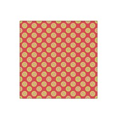 Mod Yellow Circles On Orange Satin Bandana Scarf