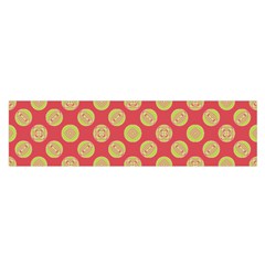 Mod Yellow Circles On Orange Satin Scarf (oblong)