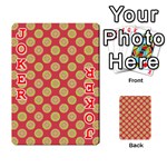 Mod Yellow Circles On Orange Playing Cards 54 Designs  Front - Joker2