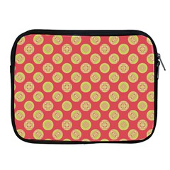 Mod Yellow Circles On Orange Apple iPad 2/3/4 Zipper Cases