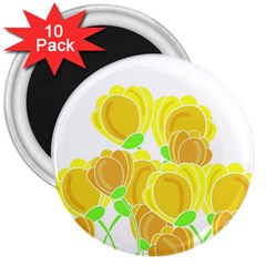 Yellow Flowers 3  Magnets (10 Pack) 