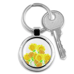 Yellow Flowers Key Chains (round) 