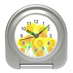 Yellow Flowers Travel Alarm Clocks