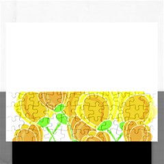 Yellow Flowers Rectangular Jigsaw Puzzl by Valentinaart