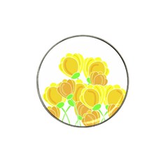 Yellow Flowers Hat Clip Ball Marker (4 Pack)