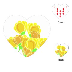 Yellow Flowers Playing Cards (heart) 