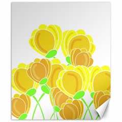 Yellow Flowers Canvas 8  X 10 