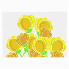 Yellow Flowers Large Glasses Cloth (2-side)