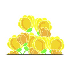 Yellow Flowers Plate Mats by Valentinaart