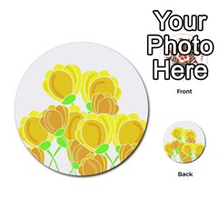 Yellow Flowers Multi-purpose Cards (round)  by Valentinaart