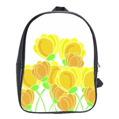 Yellow Flowers School Bags(large) 