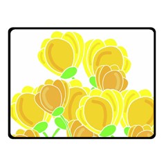 Yellow Flowers Fleece Blanket (small)