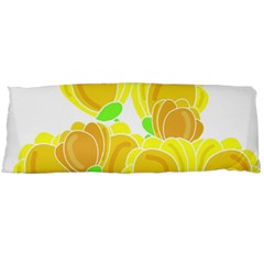 Yellow Flowers Body Pillow Case (dakimakura) by Valentinaart