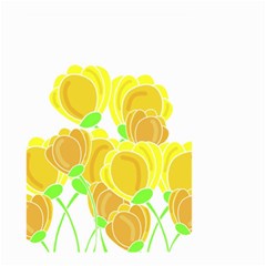 Yellow Flowers Small Garden Flag (two Sides) by Valentinaart