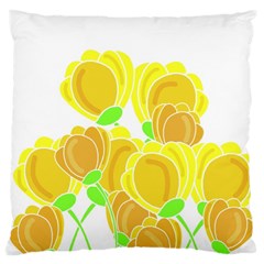 Yellow Flowers Large Cushion Case (two Sides)