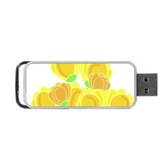 Yellow Flowers Portable Usb Flash (two Sides) by Valentinaart