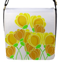 Yellow Flowers Flap Messenger Bag (s)