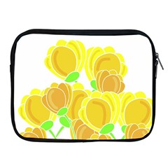 Yellow Flowers Apple Ipad 2/3/4 Zipper Cases