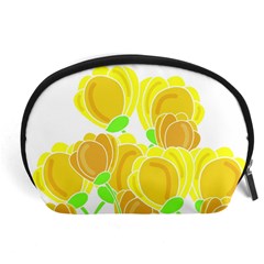 Yellow Flowers Accessory Pouches (large) 