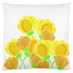 Yellow Flowers Standard Flano Cushion Case (one Side)