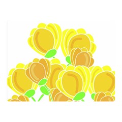 Yellow Flowers Double Sided Flano Blanket (mini) 