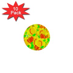 Yellow Garden 1  Mini Buttons (10 Pack) 