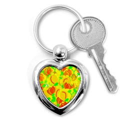 Yellow Garden Key Chains (heart) 